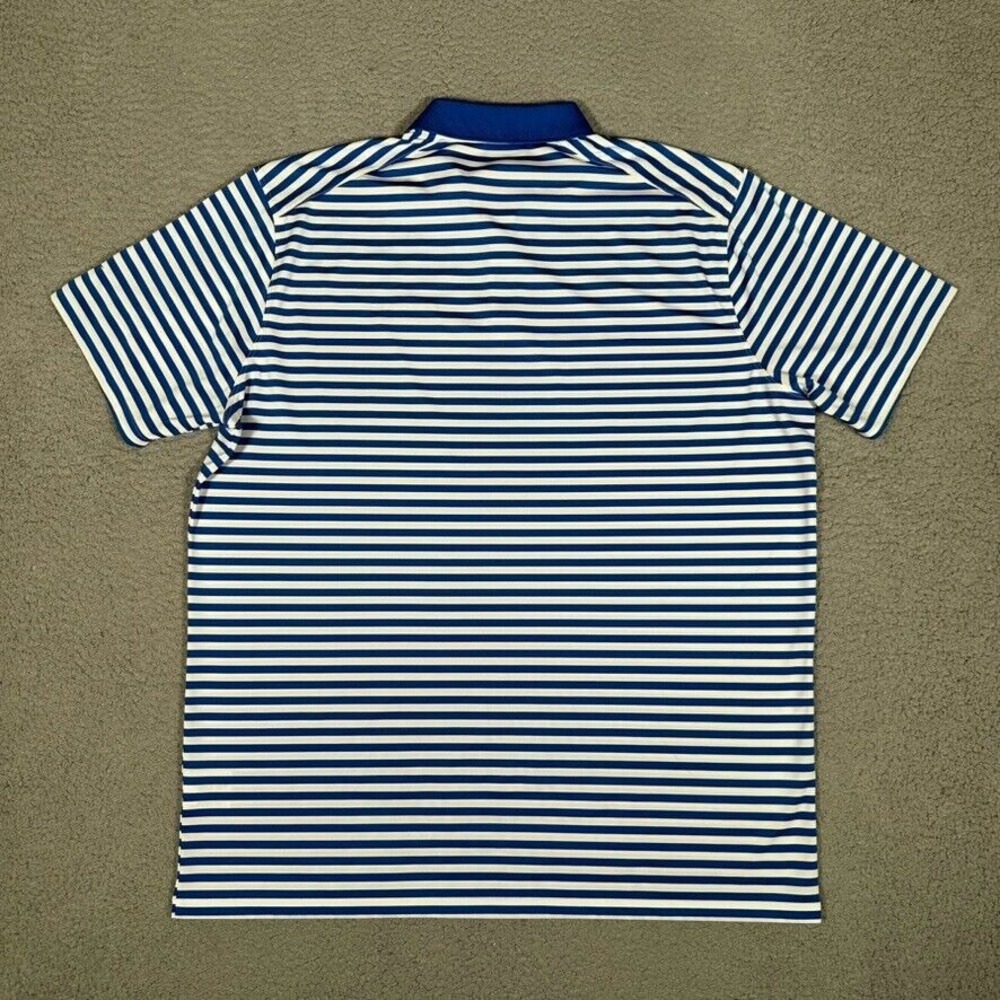 Nike Shirt‎ Mens XL Blue Striped Golf Polo Performance Stretch Dri-Fit Casual - Picture 11 of 11